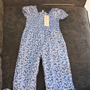 Janie and Jack Blue Floral One Piece